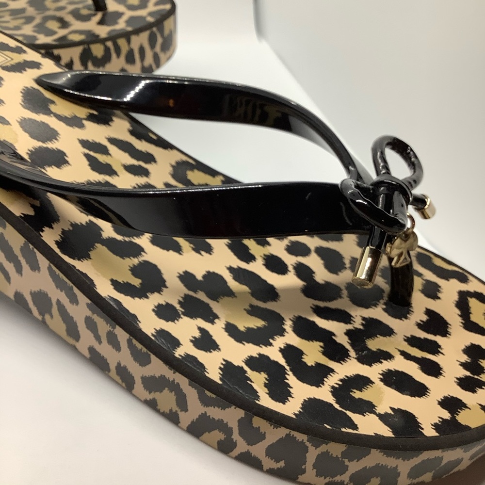 KATE SPADE ♠️ NEW YORK PLATFORM LEOPARD SANDAL - Picture 9 of 11